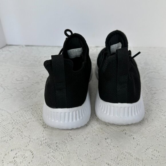 Black Feethit Slip on Running Shoes, white soles, breathable lightweight 7.5M - Picture 3 of 8